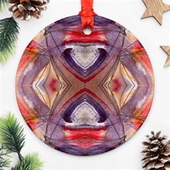 Abstract Petals Symmetry Ornament (round) by kaleidomarblingart