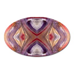 Abstract Petals Symmetry Oval Magnet by kaleidomarblingart