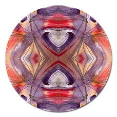 Abstract Petals Symmetry Magnet 5  (round) by kaleidomarblingart