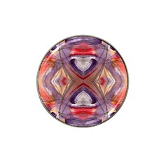 Abstract Petals Symmetry Hat Clip Ball Marker by kaleidomarblingart