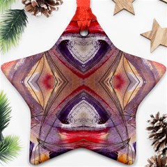 Abstract Petals Symmetry Star Ornament (two Sides) by kaleidomarblingart