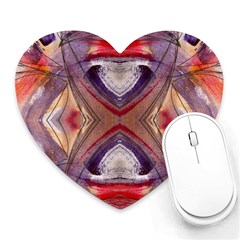 Abstract Petals Symmetry Heart Mousepads by kaleidomarblingart