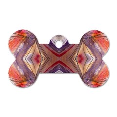 Abstract Petals Symmetry Dog Tag Bone (one Side) by kaleidomarblingart