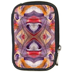 Abstract Petals Symmetry Compact Camera Leather Case by kaleidomarblingart