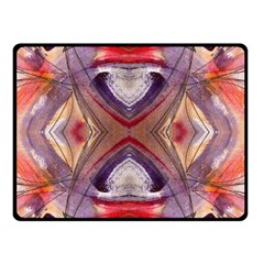 Abstract Petals Symmetry Double Sided Fleece Blanket (small)  by kaleidomarblingart