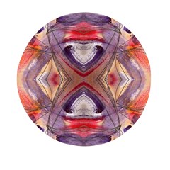 Abstract Petals Symmetry Mini Round Pill Box by kaleidomarblingart