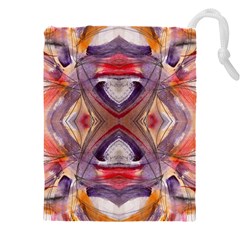 Abstract Petals Symmetry Drawstring Pouch (4xl) by kaleidomarblingart