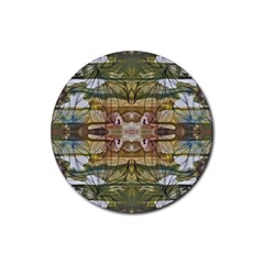 Abstract Symmetry Rubber Round Coaster (4 Pack)  by kaleidomarblingart