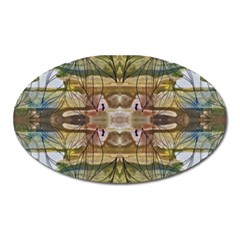 Abstract Symmetry Oval Magnet by kaleidomarblingart