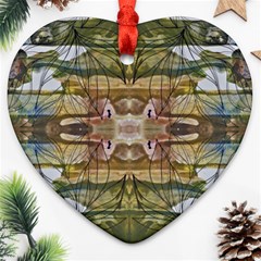 Abstract Symmetry Heart Ornament (two Sides) by kaleidomarblingart