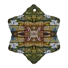 Abstract Symmetry Snowflake Ornament (two Sides) by kaleidomarblingart