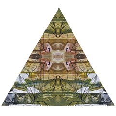 Abstract Symmetry Wooden Puzzle Triangle by kaleidomarblingart