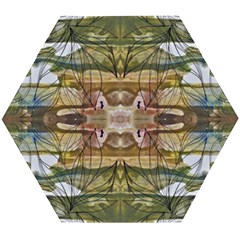 Abstract Symmetry Wooden Puzzle Hexagon by kaleidomarblingart