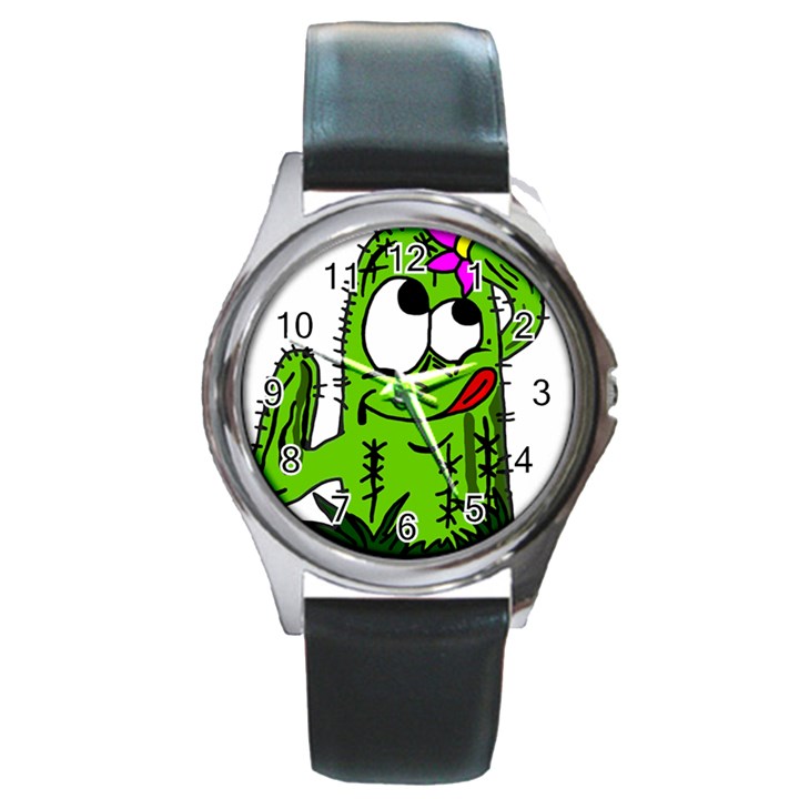 Cactus Round Metal Watch