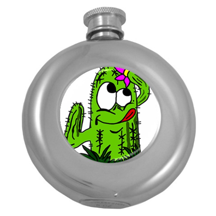 Cactus Round Hip Flask (5 oz)