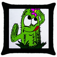 Cactus Throw Pillow Case (black) by IIPhotographyAndDesigns