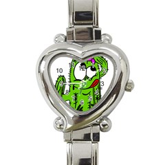 Cactus Heart Italian Charm Watch by IIPhotographyAndDesigns