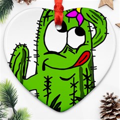 Cactus Heart Ornament (two Sides) by IIPhotographyAndDesigns