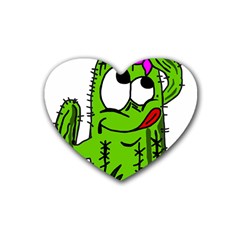 Cactus Rubber Coaster (heart)  by IIPhotographyAndDesigns