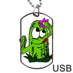 Cactus Dog Tag Usb Flash (one Side) by IIPhotographyAndDesigns