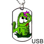 Cactus Dog Tag USB Flash (Two Sides) Front