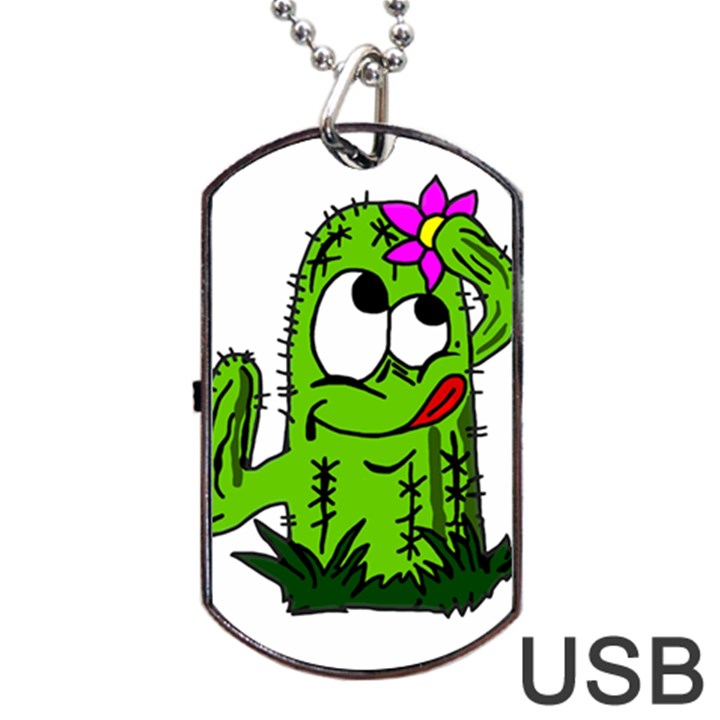 Cactus Dog Tag USB Flash (Two Sides)