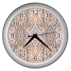 Inked patterns repeats Wall Clock (Silver)