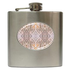 Inked Patterns Repeats Hip Flask (6 Oz) by kaleidomarblingart