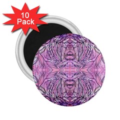 Biro On Pink Symmetry 2 25  Magnets (10 Pack)  by kaleidomarblingart