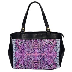 Biro On Pink Symmetry Oversize Office Handbag by kaleidomarblingart