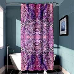 Biro On Pink Symmetry Shower Curtain 36  X 72  (stall)  by kaleidomarblingart