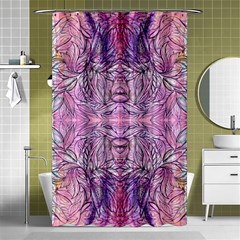 Biro On Pink Symmetry Shower Curtain 48  X 72  (small)  by kaleidomarblingart