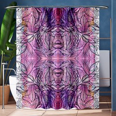 Biro On Pink Symmetry Shower Curtain 60  X 72  (medium)  by kaleidomarblingart