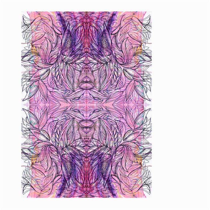 Biro on pink symmetry Large Garden Flag (Two Sides)