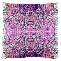 Biro On Pink Symmetry Standard Flano Cushion Case (one Side) by kaleidomarblingart