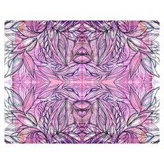 Biro On Pink Symmetry Double Sided Flano Blanket (medium)  by kaleidomarblingart