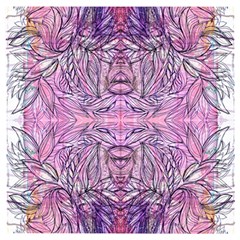 Biro On Pink Symmetry Wooden Puzzle Square by kaleidomarblingart