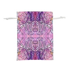 Biro On Pink Symmetry Lightweight Drawstring Pouch (s) by kaleidomarblingart