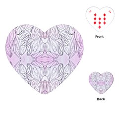 Pink Biro Repeats I Playing Cards Single Design (heart) by kaleidomarblingart