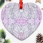 Pink Biro Repeats I Heart Ornament (Two Sides) Front