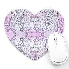 Pink Biro Repeats I Heart Mousepads by kaleidomarblingart