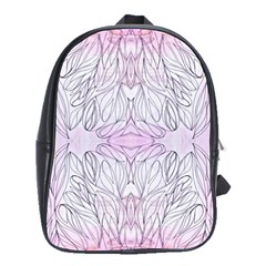 Pink Biro Repeats I School Bag (large) by kaleidomarblingart