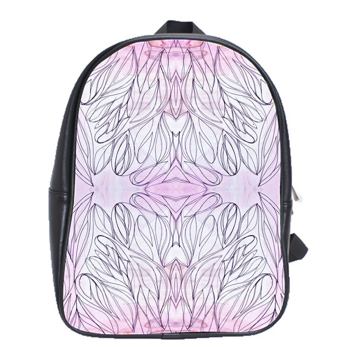 Pink Biro Repeats I School Bag (Large)