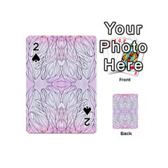 Pink Biro Repeats I Playing Cards 54 Designs (mini) by kaleidomarblingart