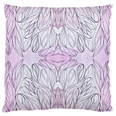 Pink Biro Repeats I Large Cushion Case (one Side) by kaleidomarblingart