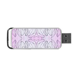 Pink Biro Repeats I Portable Usb Flash (two Sides) by kaleidomarblingart