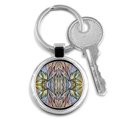 Ink Paint Repeats Key Chain (round) by kaleidomarblingart