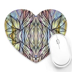 Ink Paint Repeats Heart Mousepads by kaleidomarblingart