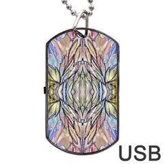 Ink Paint Repeats Dog Tag Usb Flash (two Sides) by kaleidomarblingart