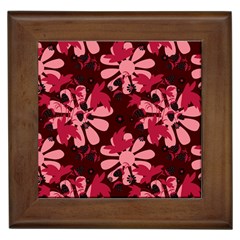 Folk Flowers Art Pattern  Framed Tile by Eskimos